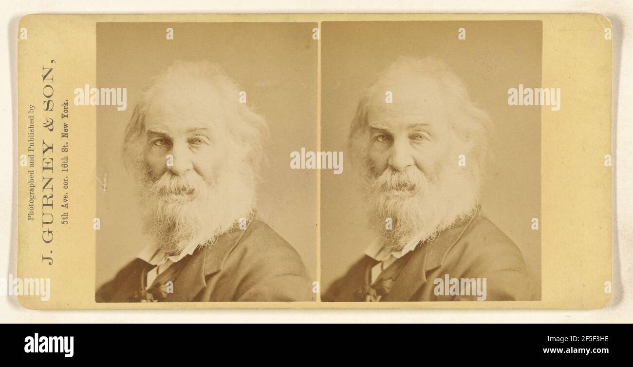 Walt Whitman. Jeremiah Gurney & Son Stockfoto