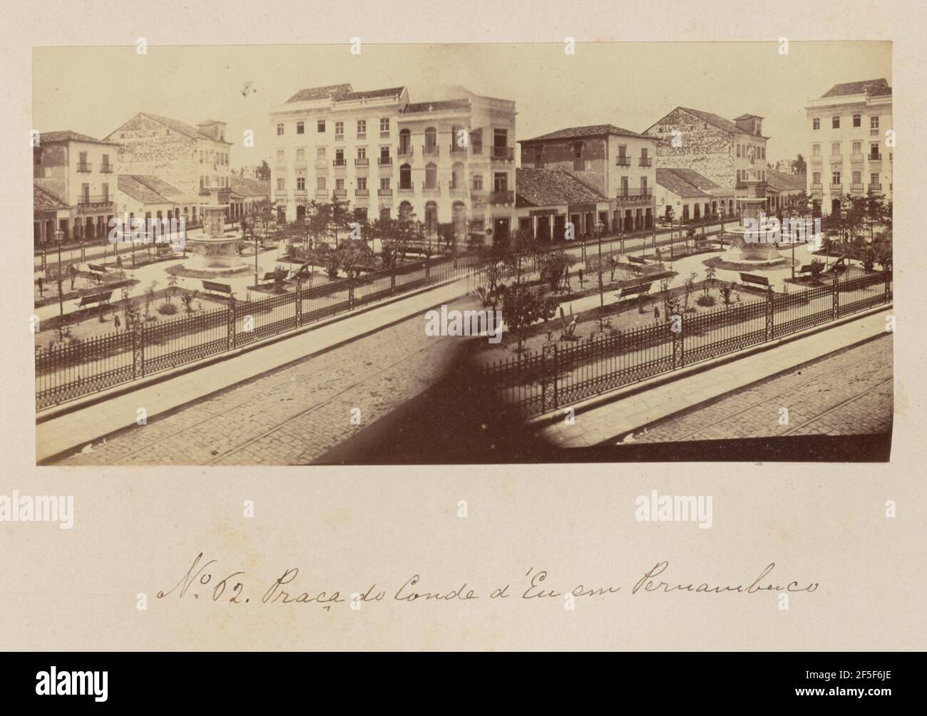 Praça do Conde d'EU em Pernambuco. Marc Ferrez (Brasilianisch, 1843 - 1923) Stockfoto