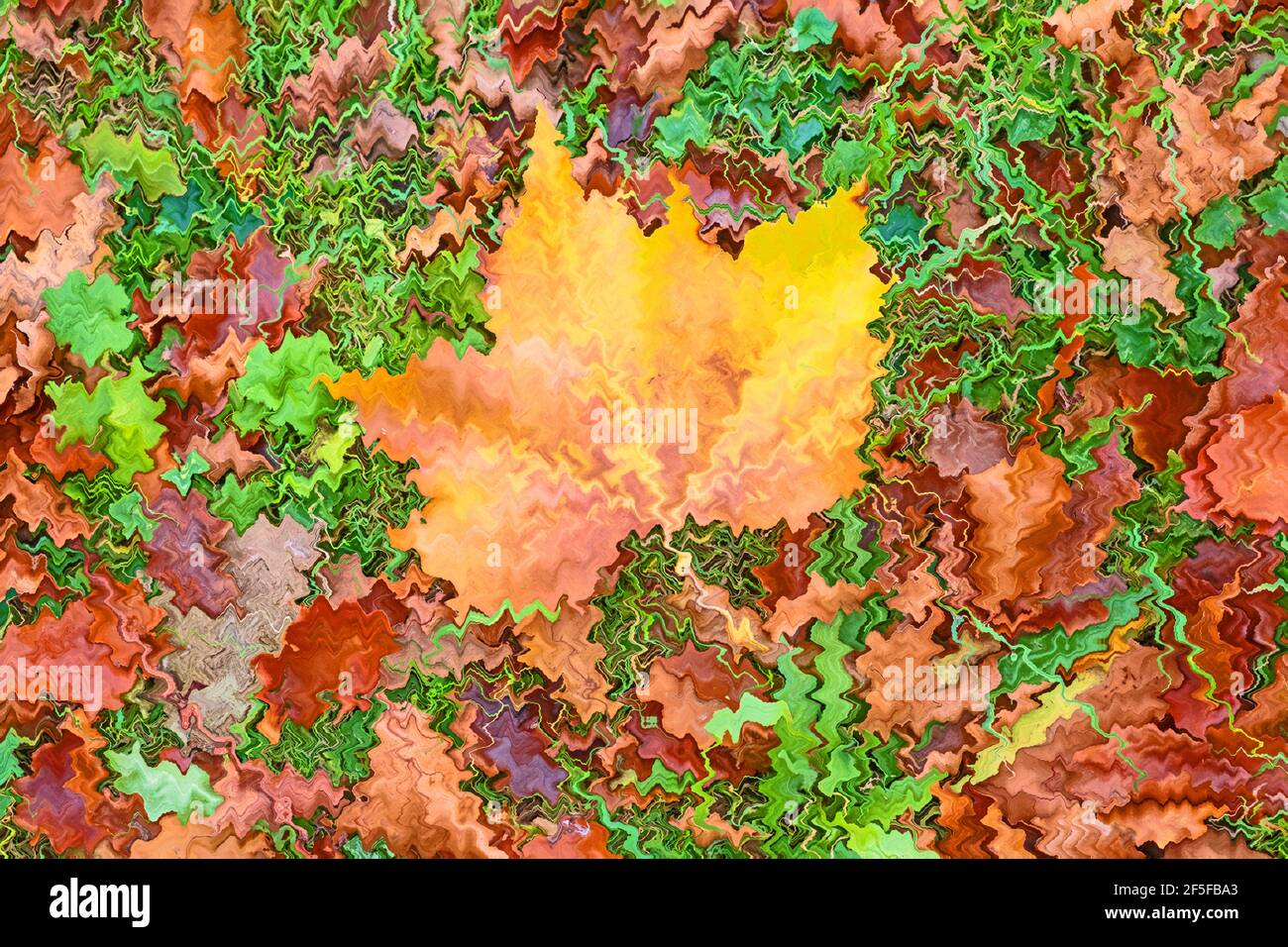 Abstrakte Herbstblätter in Farbe Stockfoto