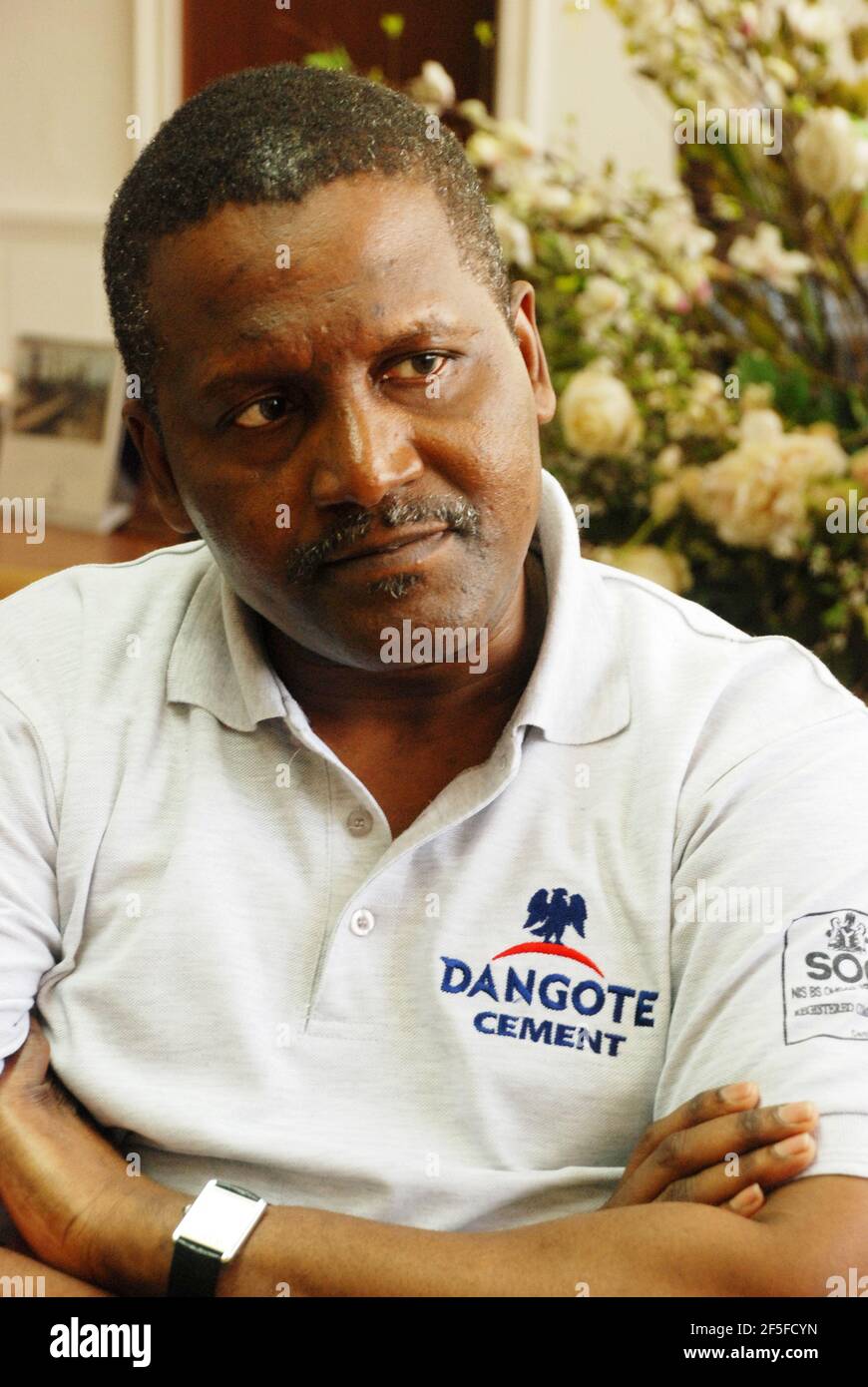 Aliko Dangote, ein nigianischer Milliardär-Wirtschaftsmagnat, der wohlhabendste Mensch in Afrika. Stockfoto