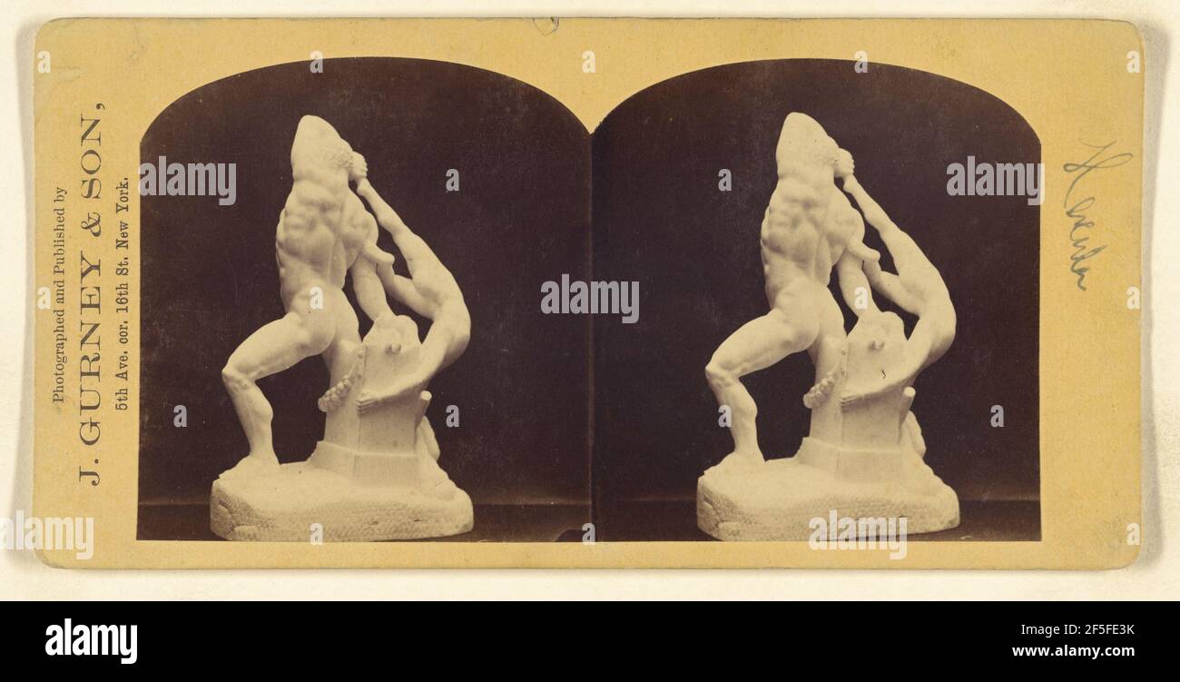Skulptur des Herkules. Jeremiah Gurney & Son Stockfoto