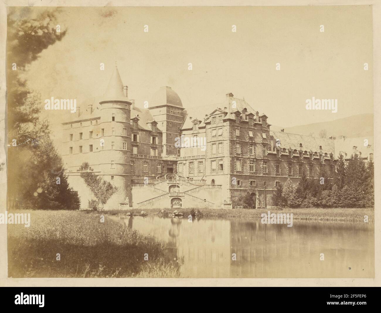 Chateau de Vizille. Louis-Alphonse Davanne (Französisch, 1824 - 1912) Stockfoto