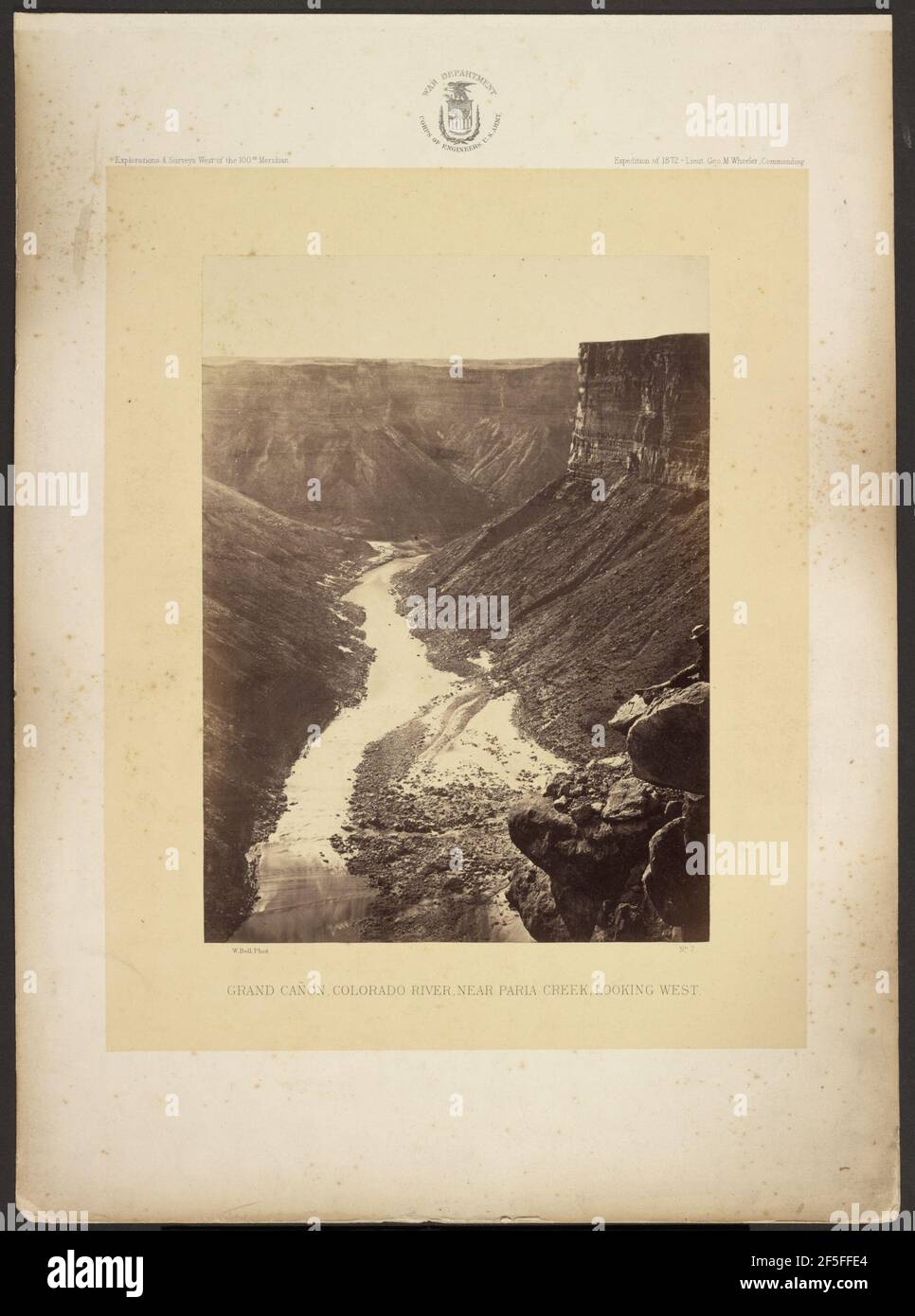 Grand Cañon, Colorado River, In Der Nähe Von Paria Creek, Blick Nach Westen. William H. Bell (amerikanisch, 1830 - 1910) Stockfoto