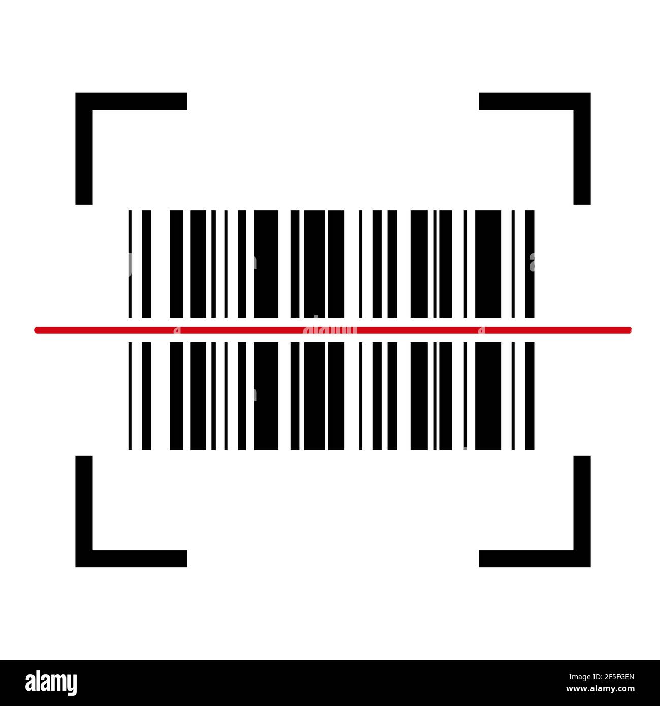 Barcode-Vektor-Symbol. Barcode für Web, App ui Design. Isolierte Abbildung . Stock Vektor