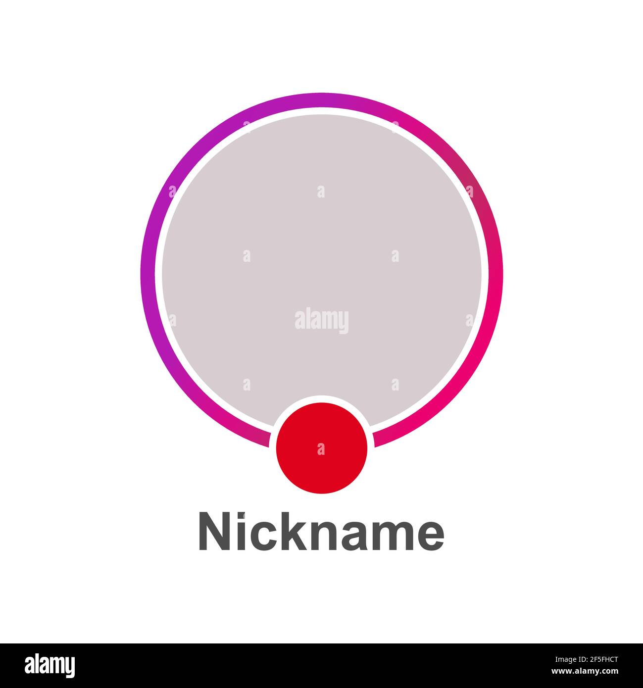 Social Media offline Icon Avatar Frame. Live Stories Benutzer Video Streaming. Vektorgrafik Stock Vektor