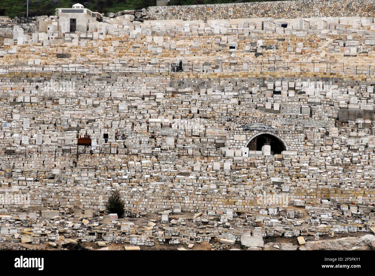 Jerusalem: Grabsteine auf dem Jüdischen Friedhof auf dem Ölberg Stockfoto