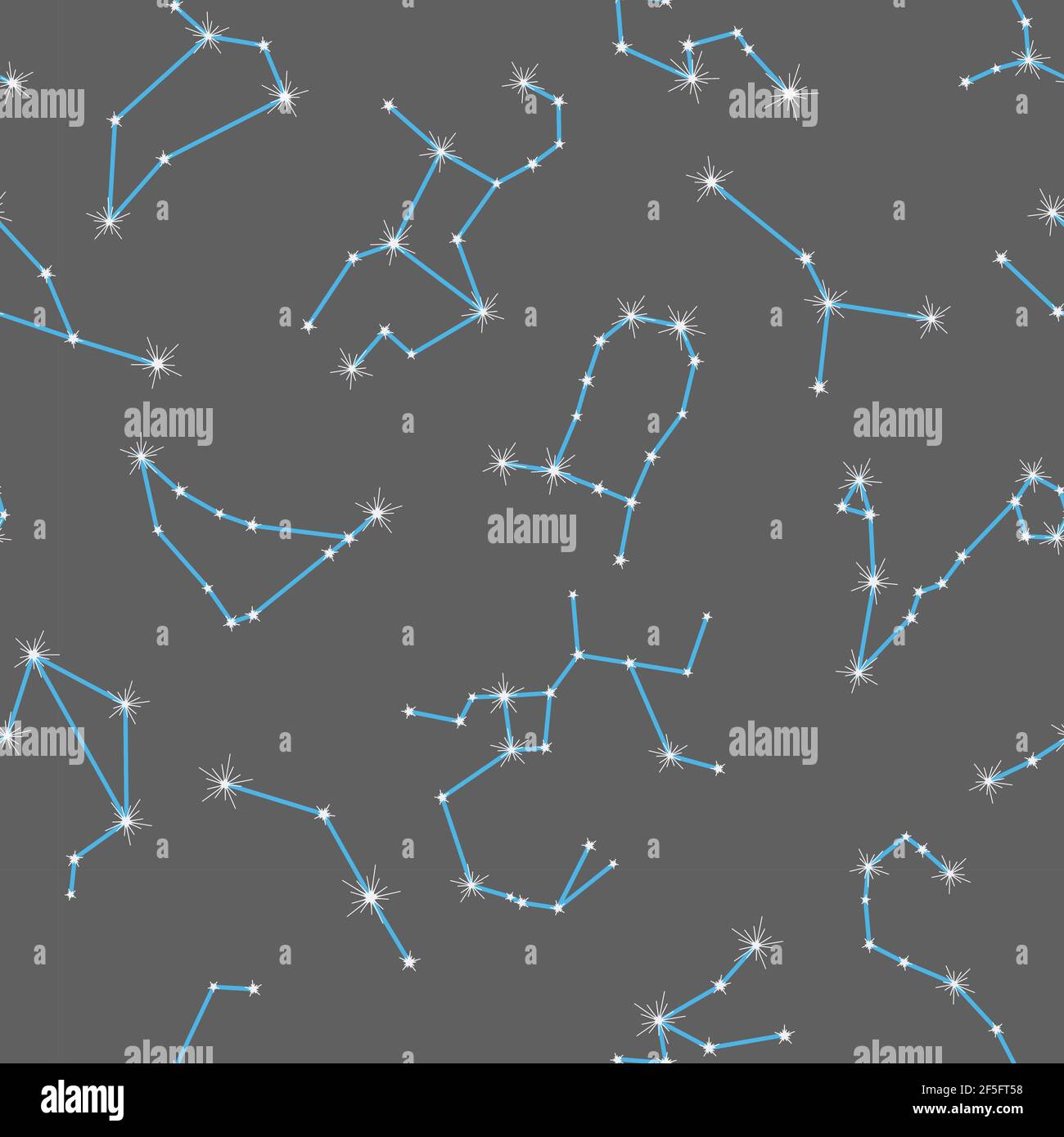 Sternbild Vektor nahtloses Muster Stock Vektor