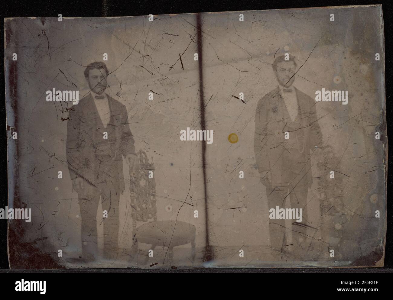 Dobule Porträt eines bärtigen Mannes. Jacob Byerly (Amerikanisch, 1807 - 1883) Stockfoto