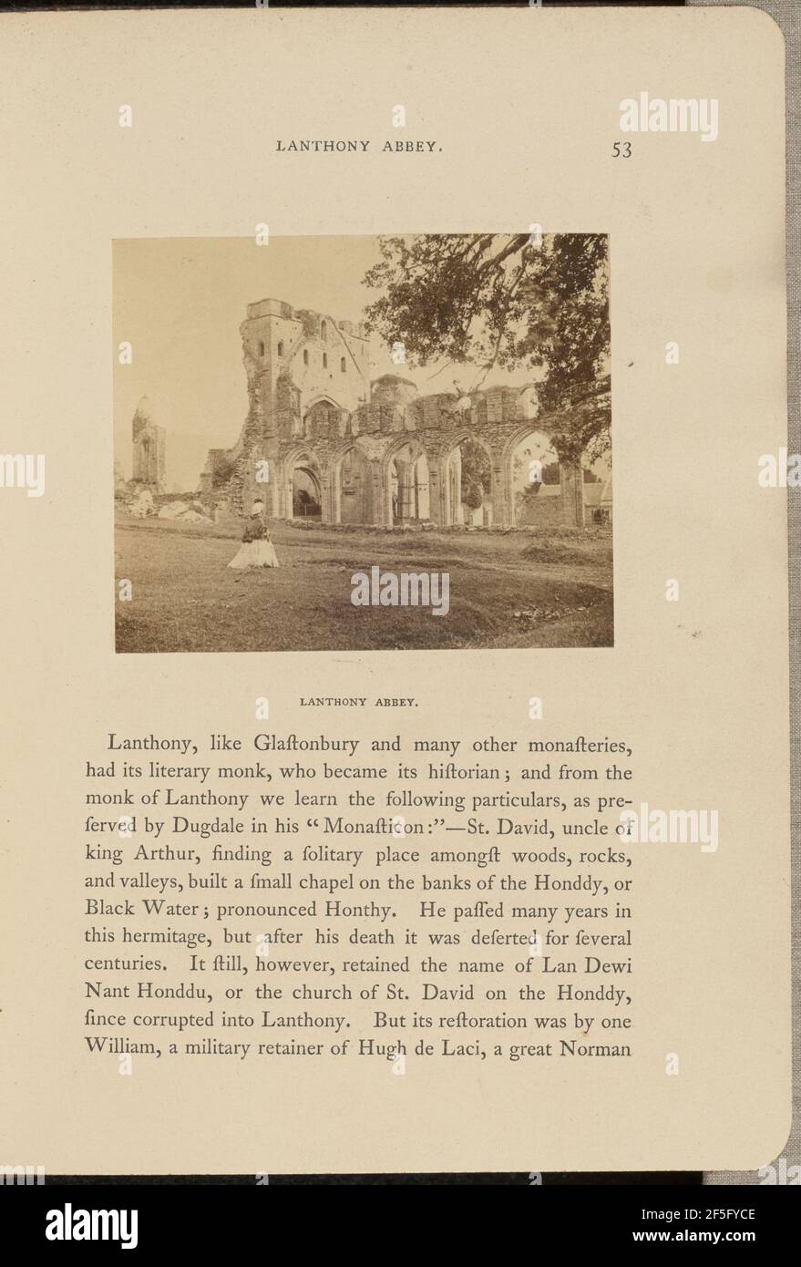 Lanthony Abbey. Francis Bedford (Englisch, 1815/1816 - 1894) Stockfoto