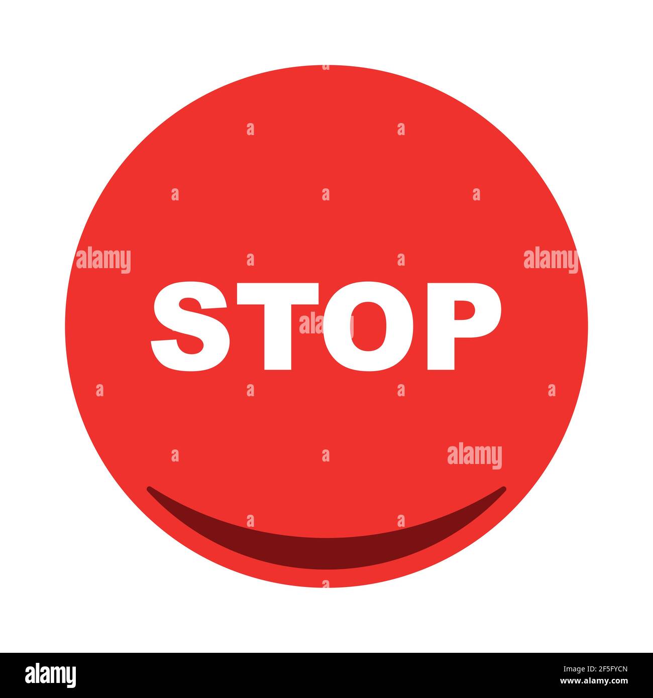 Stop-Button-Symbol flach . Vektorgrafik Stock Vektor