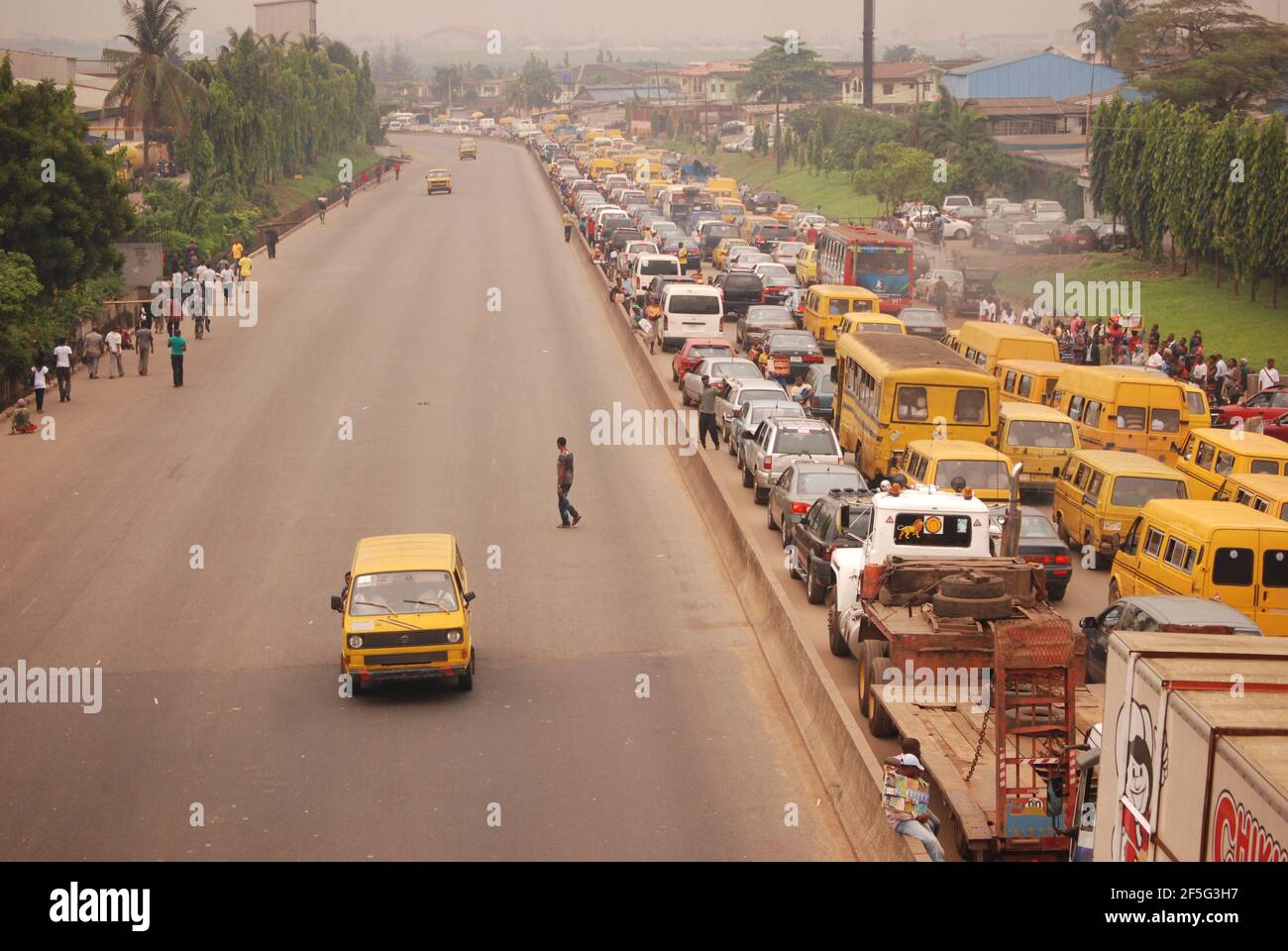 Verkehr In Lagos. Stockfoto