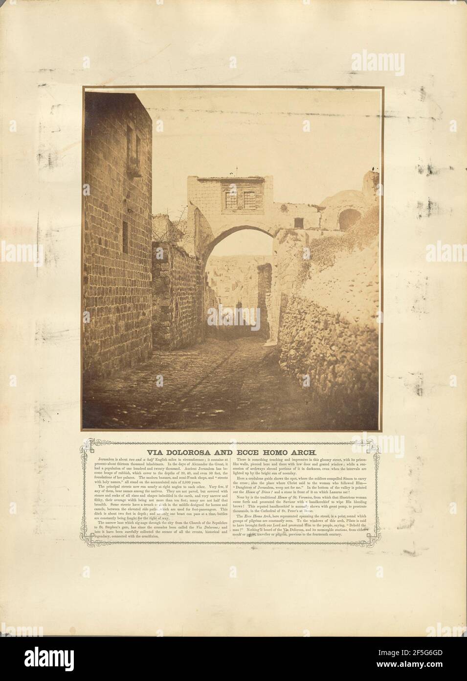 Via Dolorosa und Ecce Homo Arch, Jerusalem. Stockfoto