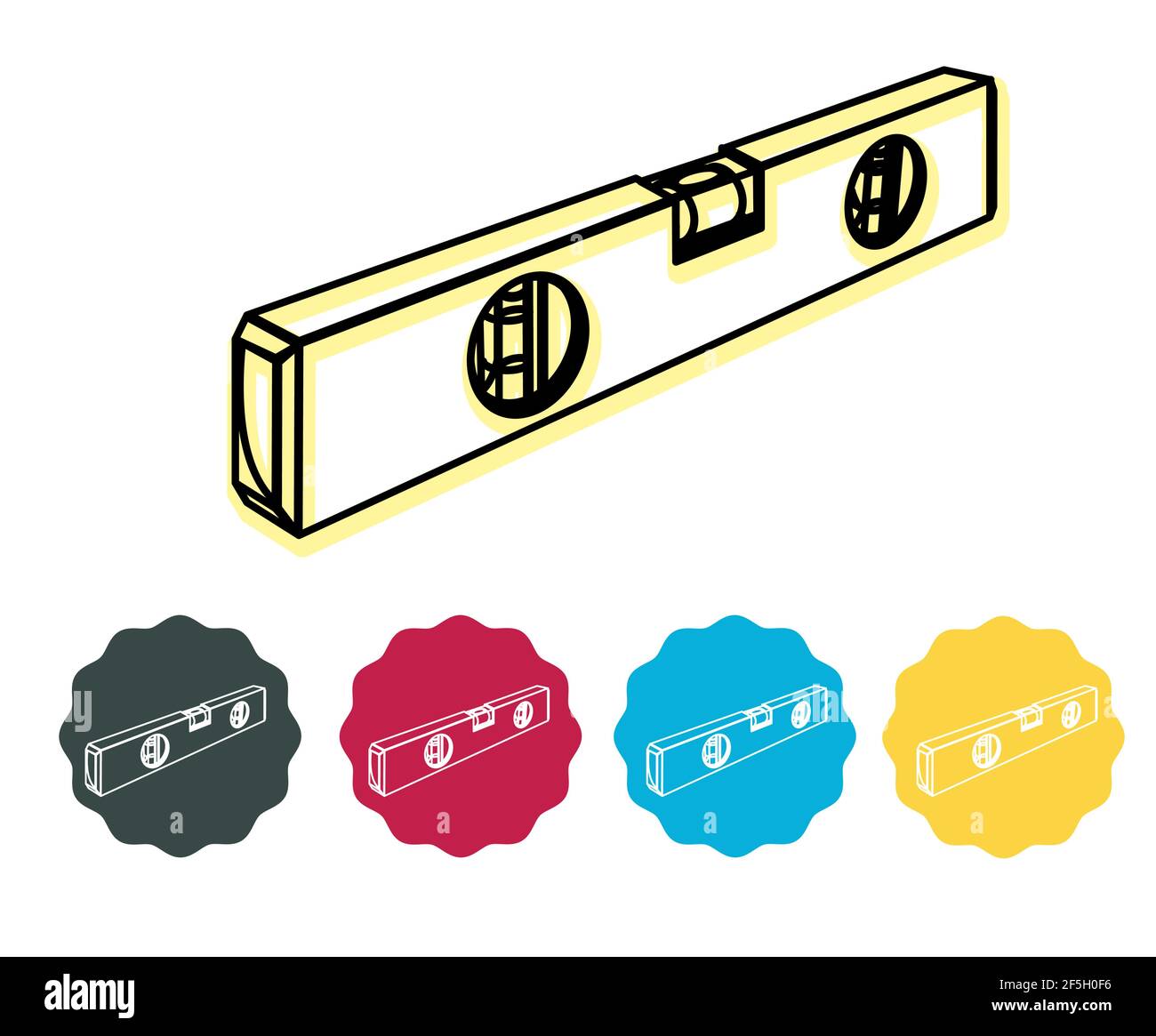 Spirit Level Tool - Illustration als EPS 10 Datei Stock Vektor