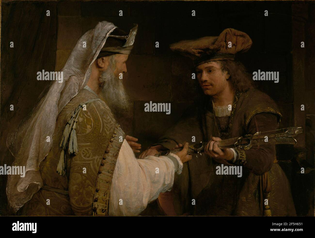 Ahimelech gab David das Schwert Goliaths. Aert de Gelder (Niederländisch, 1645 - 1727) Stockfoto