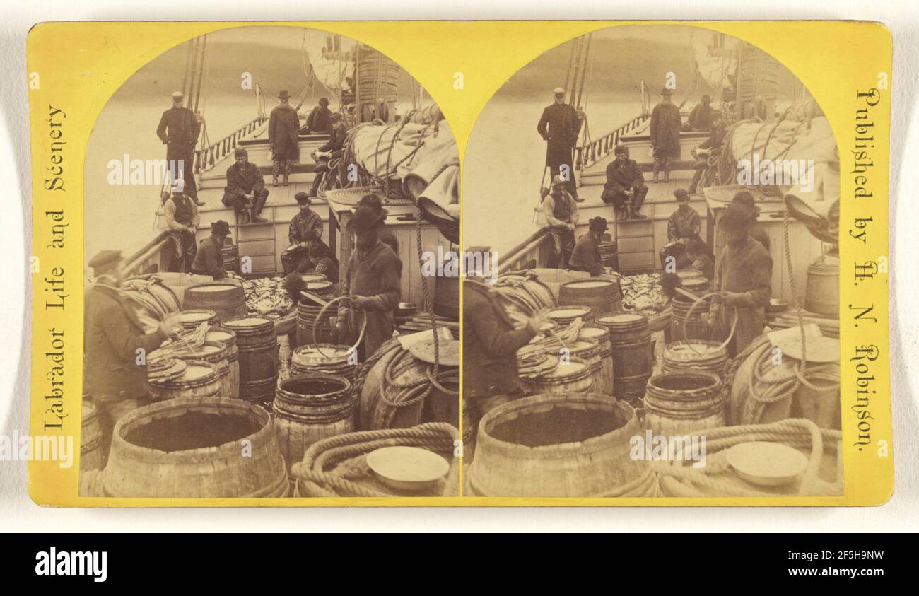 Auf Deck von 'Nimbus'. "Wo sollen wir spazieren gehen?". H. N. Robinson (amerikanisch, aktiv 1870s) Stockfoto