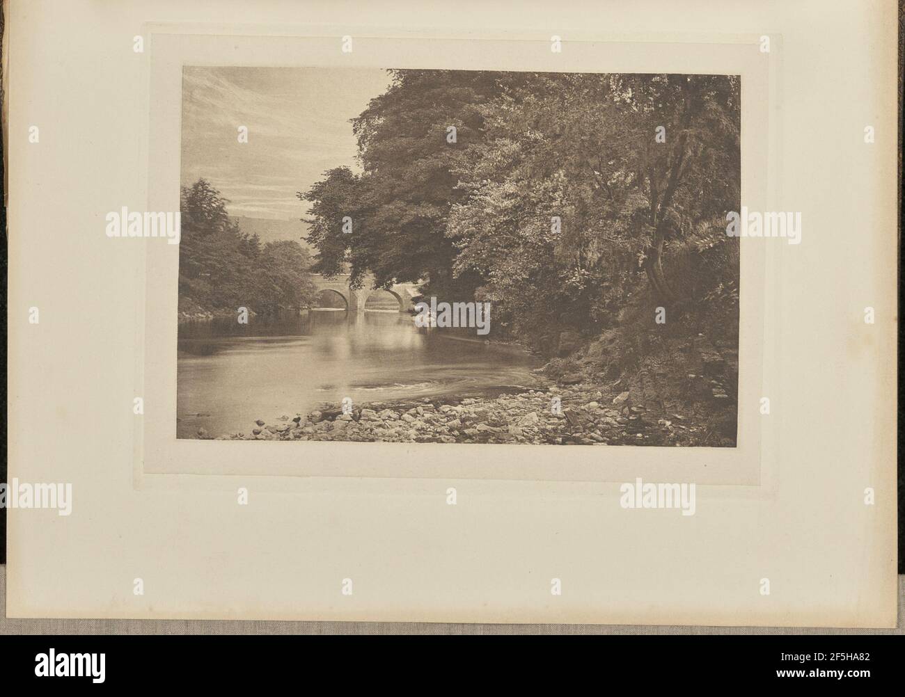 Rowsley Bridge, auf der Derwent. Captain George Bankart (Großbritannien, 1829 - 1916) Stockfoto