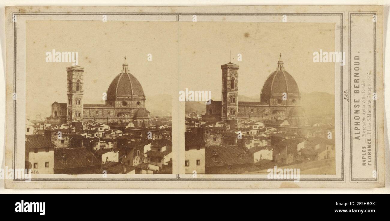 Blick auf Florenz. Alphonse Bernoud (Italienisch, 1820 - 1889) Stockfoto