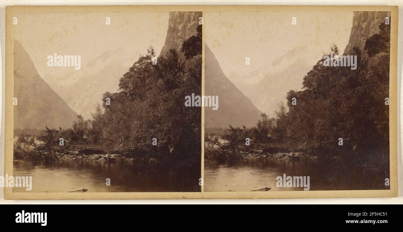 Milford Sound... Burton Brothers (Neuseeländer, gegründet 1866, aufgelöst 1914) Stockfoto