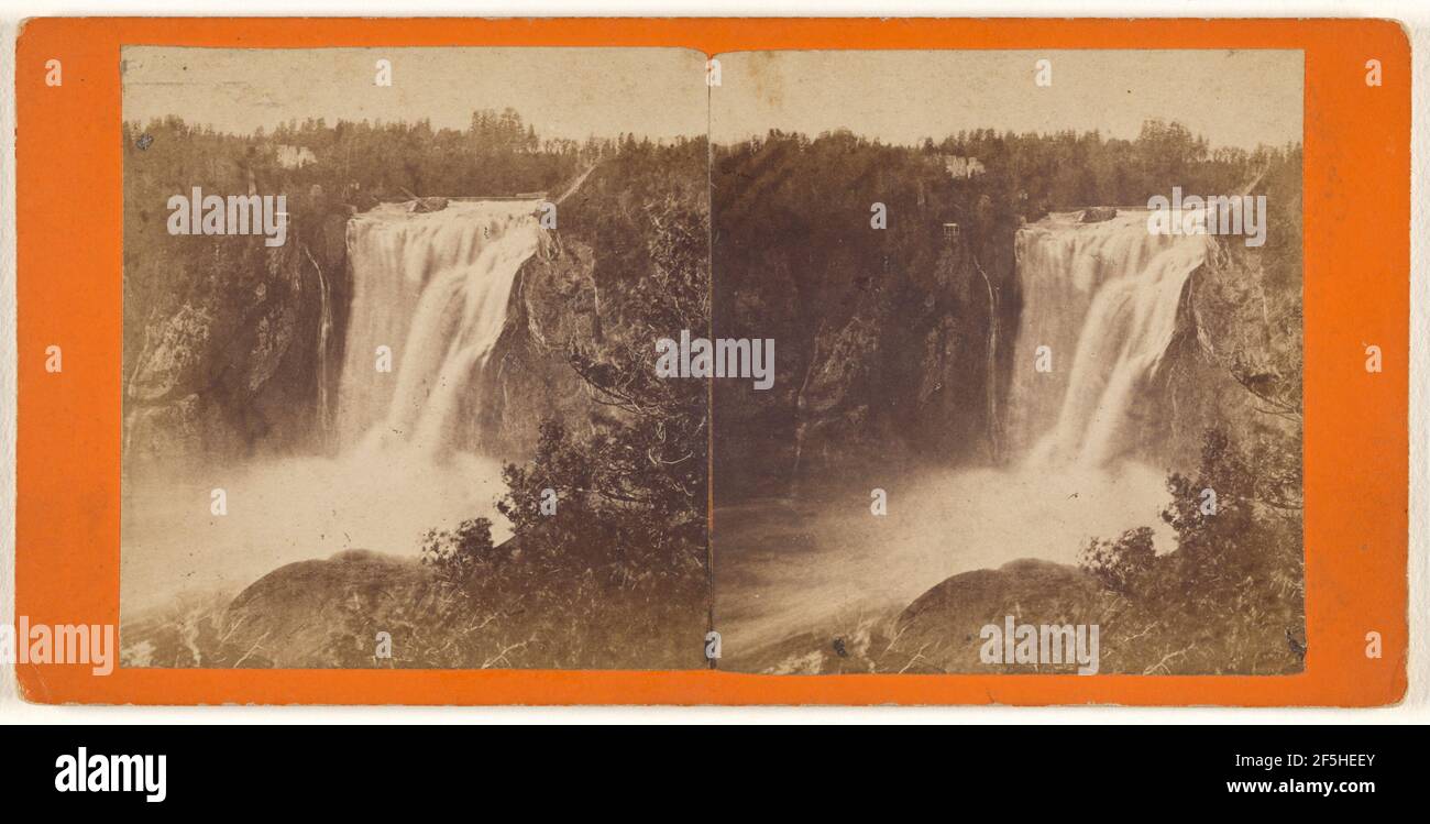 Fälle von Montmorency.. L. P. Vallée (Kanada, 1837 - 1905) Stockfoto