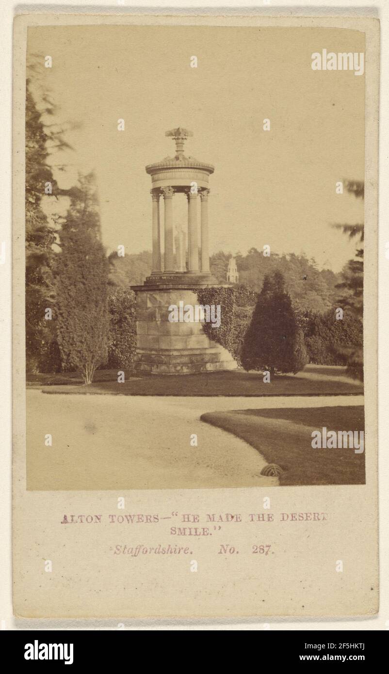 Alton Towers - 'Er Hat Die Wüste Zum Lächeln Gebracht.' Staffordshire... Helmut Petschler & Company (Englisch, aktiv 1860s) Stockfoto