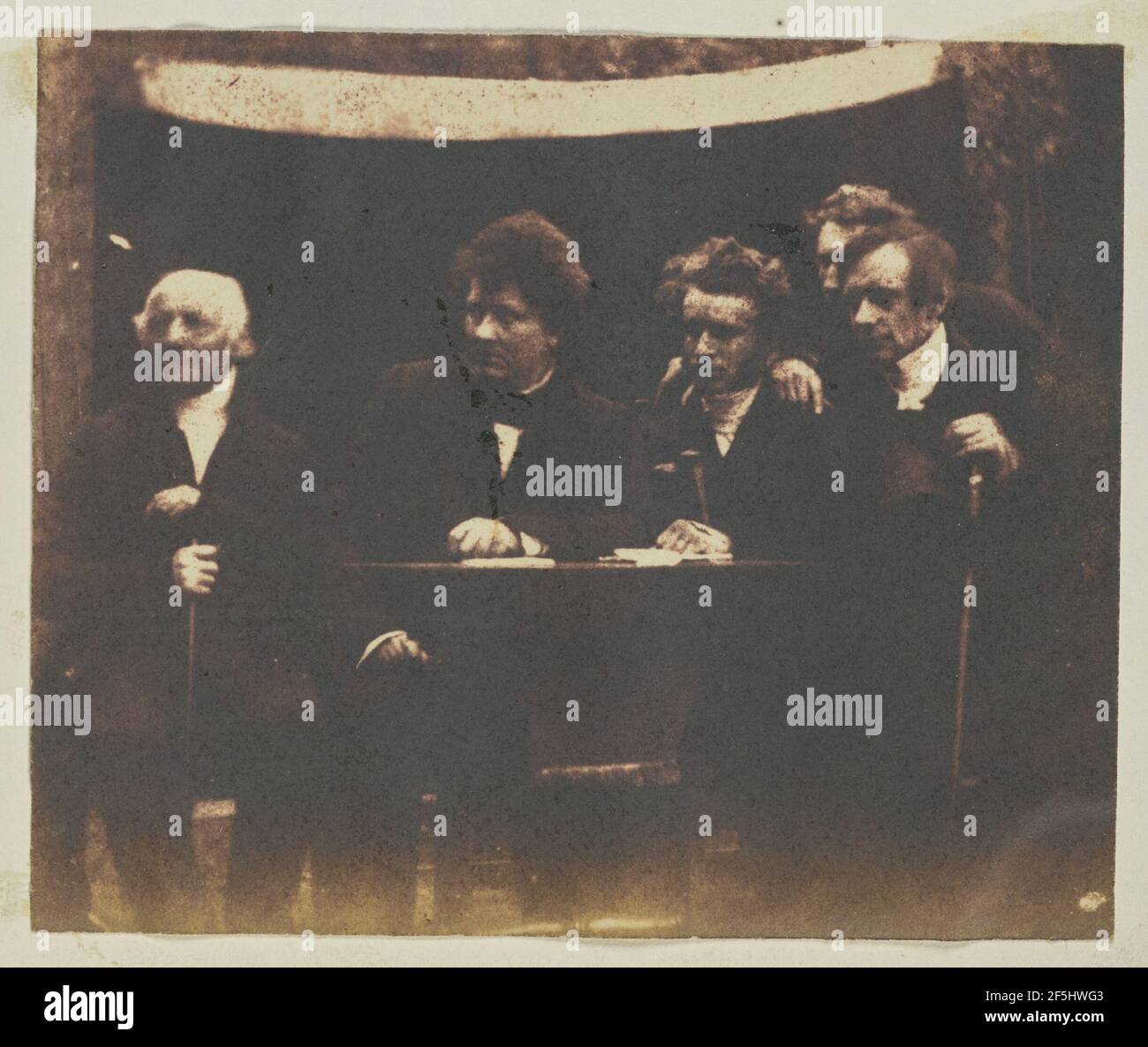 Rev. Dr. George Muirhead, Rev. Dr. William Cunnningham, Rev. Dr. James Begg, John Hamilton und Rev. Dr. Thomas Guthrie. Hill & Adamson (schottisch, aktiv 1843 - 1848) Stockfoto