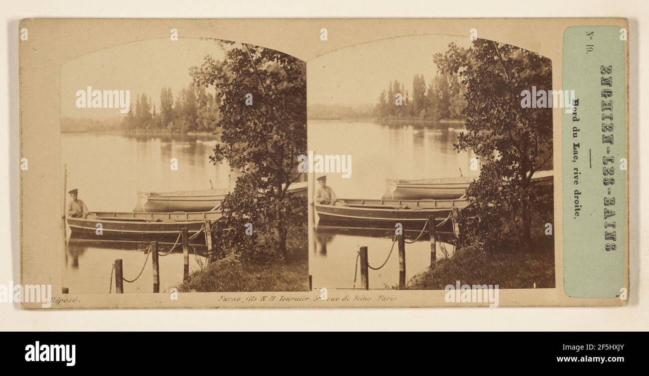 Enghien-les-Bains. Bord du Lac, Rive Droite... Furne Fils & H. Tournier Stockfoto