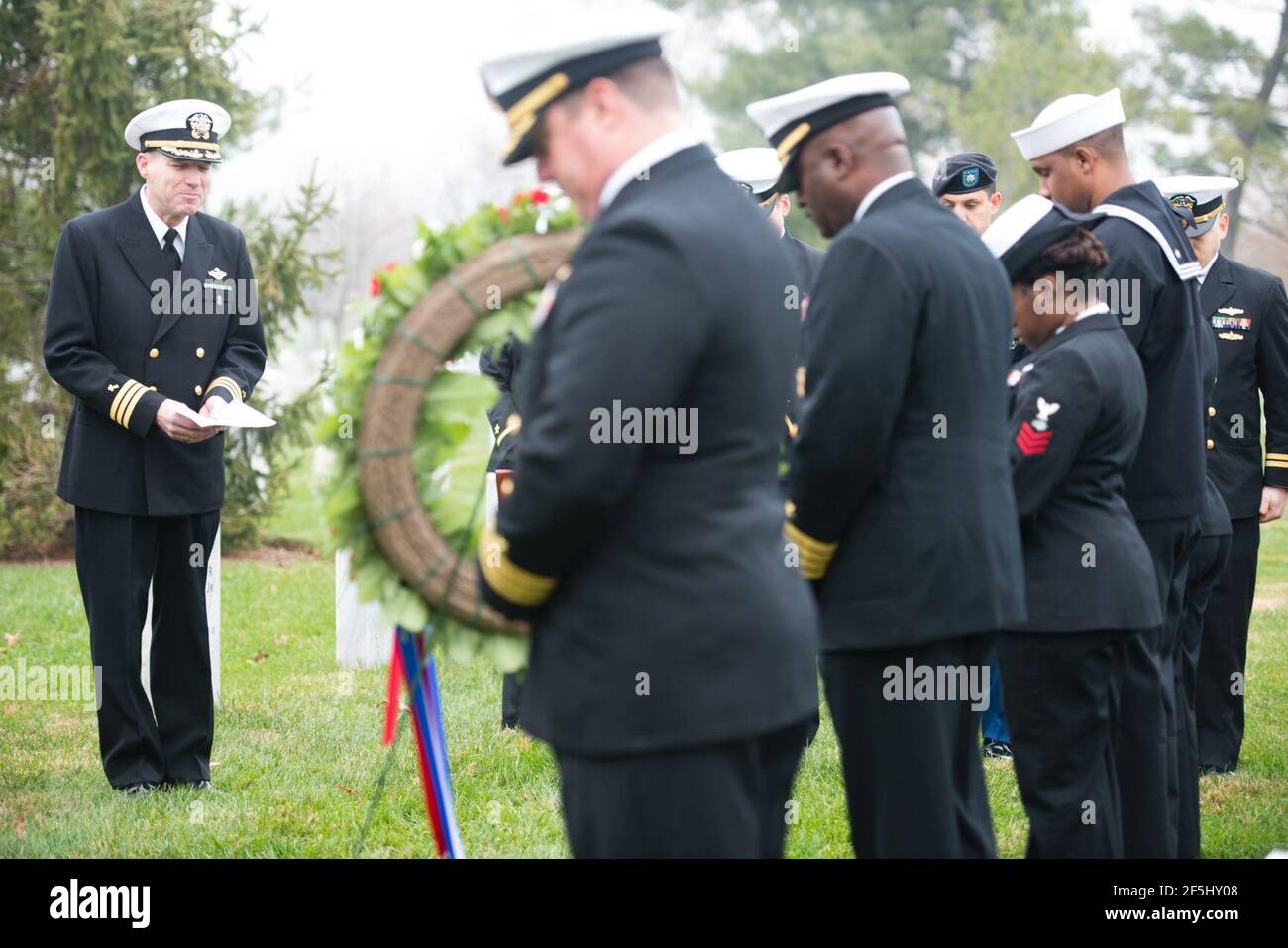 Admiral Grace Hopper wurde auf dem Arlington National Cemetery (23312874189) geehrt. Stockfoto