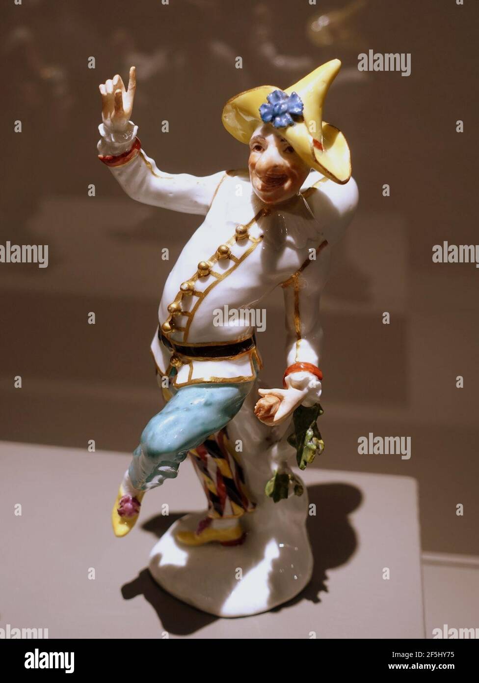 Pulcinella, Johann Joachim Kaendler, Meissener Porzellanfabrik, c. 1748, Hartporzellan Stockfoto
