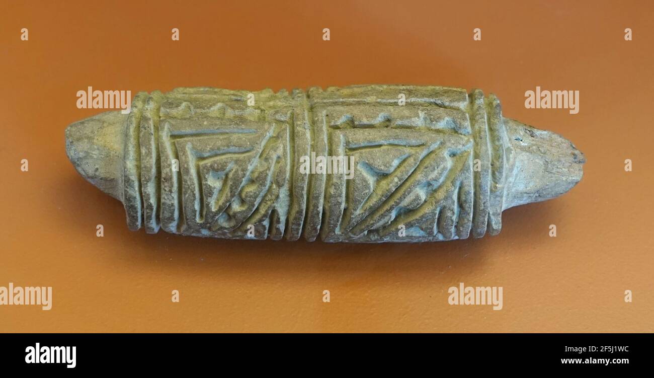 Quimbaya Walze mit Griff, 1000-1500 AD Stockfoto