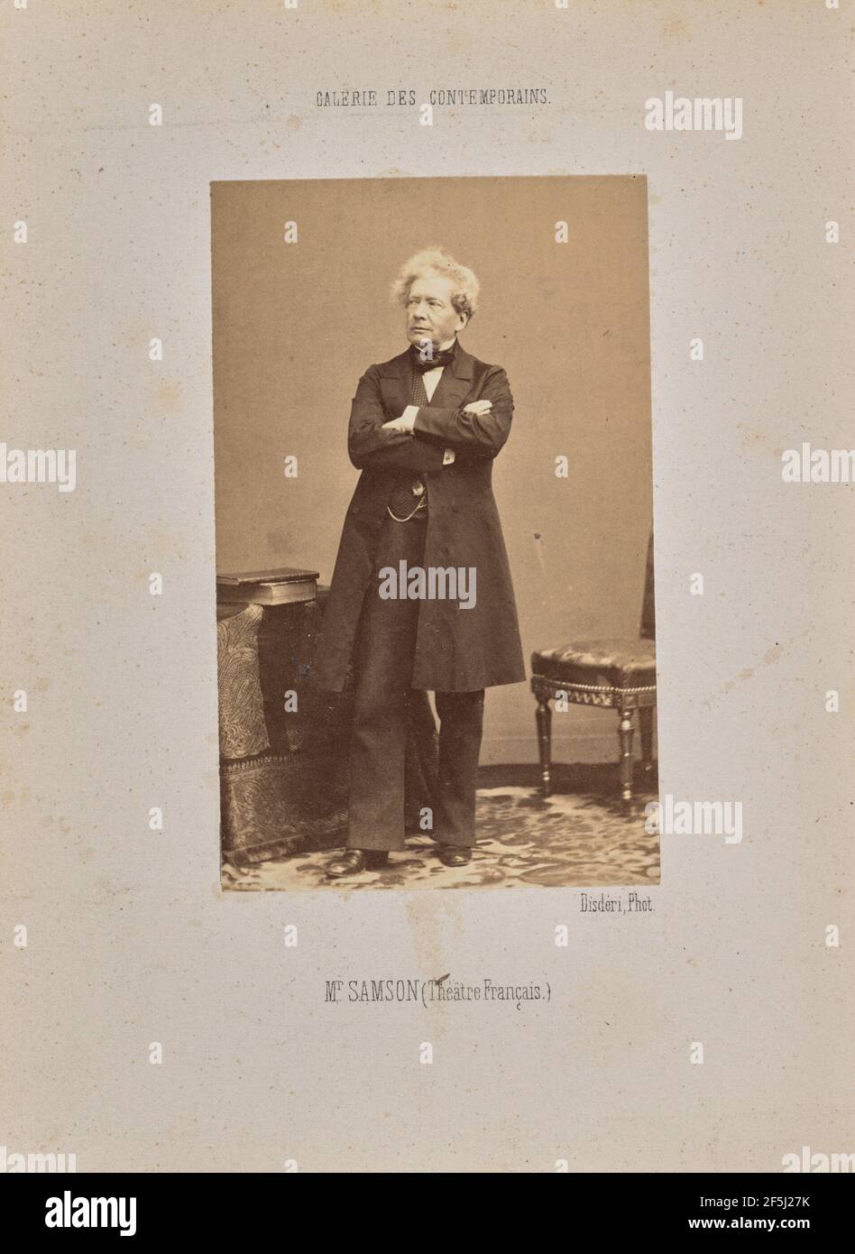 Monsieur Samson (Théâtre Français). André Adolphe-Eugène Disdéri (Französisch, 1819 - 1889) Stockfoto