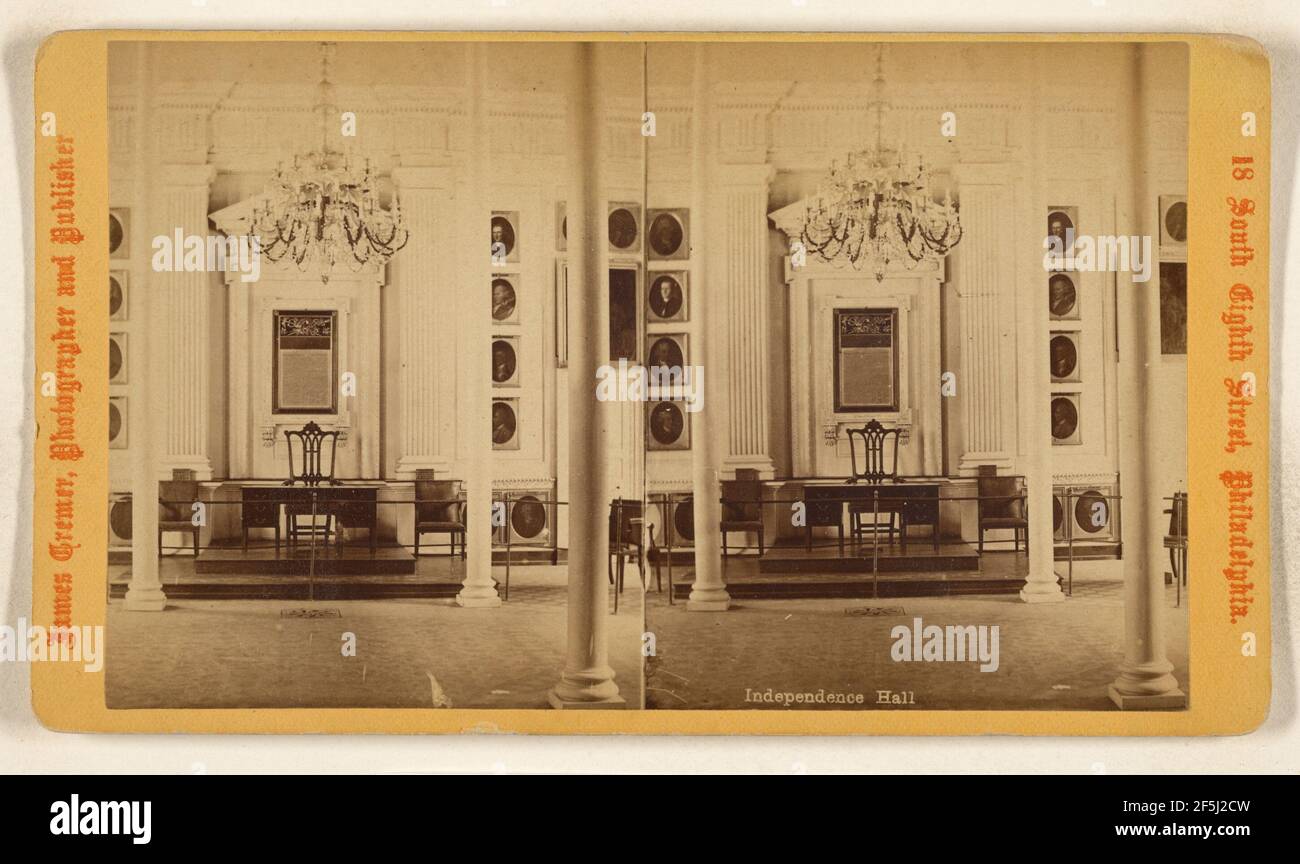 Independence Hall. Innen. James Cremer (Großbritannien, 1821 - 1893) Stockfoto