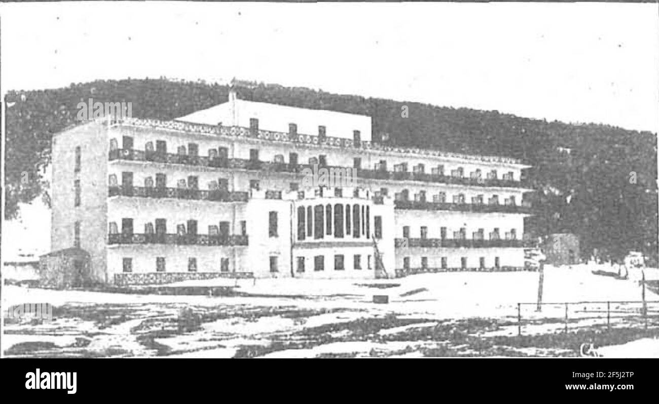 Real Sanatorio de Guadarrama, de Campúa, Nuevo Mundo, 02-03-1917. Stockfoto