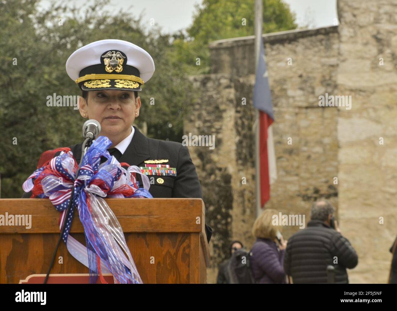 Hinterer Adm. Tina Davidson. Stockfoto