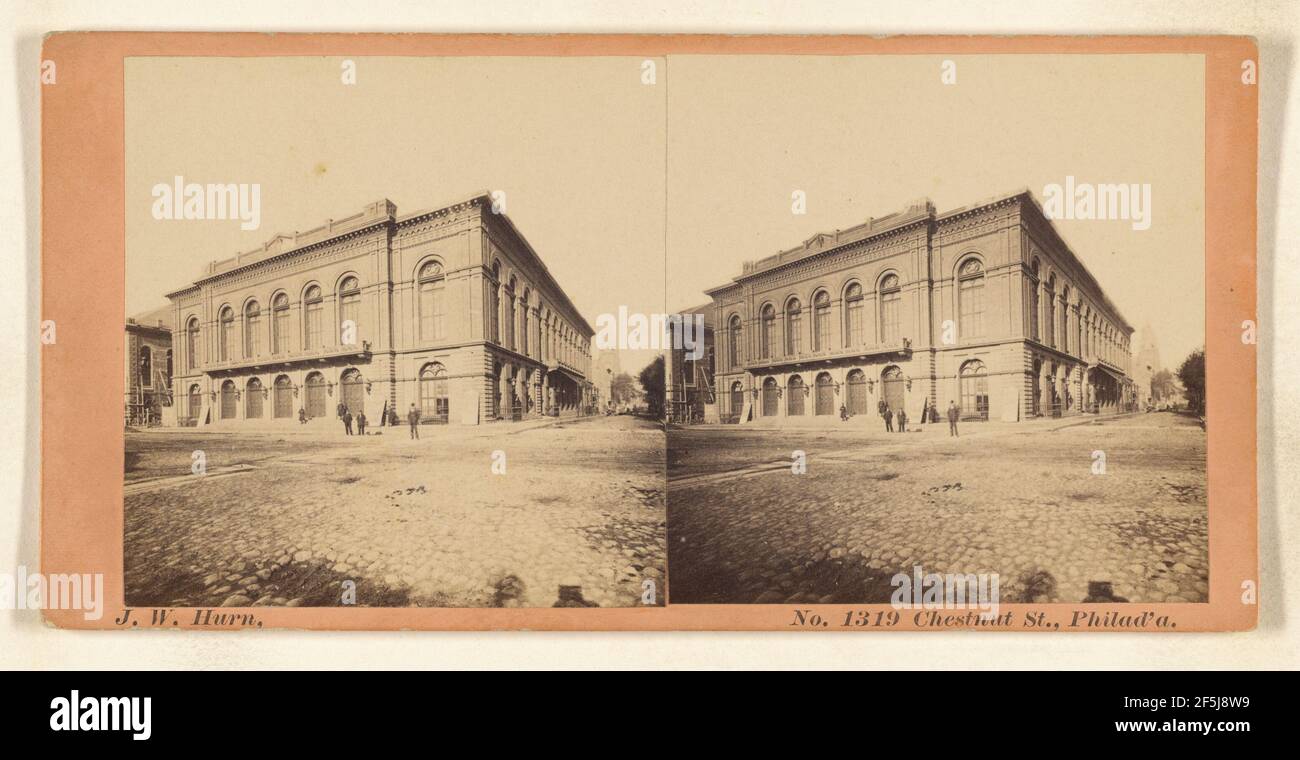 Academy of Music, Philadelphia, Pennsylvania. John W. Hurn (Amerikaner, gestorben 1887, aktiv Philadelphia, Pennsylvania) Stockfoto