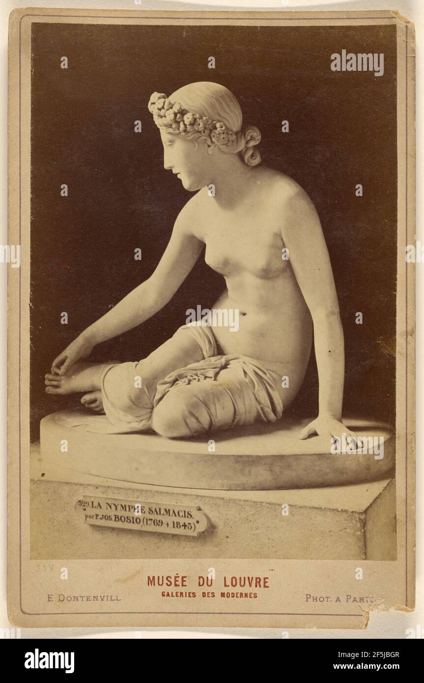 Musée du Louvre Galeries des modernen 'La Nymphe Salmacis' par F. Jos. Bosio. E. Dontenvill (Französisch, aktiv 1860s - 1870s) Stockfoto