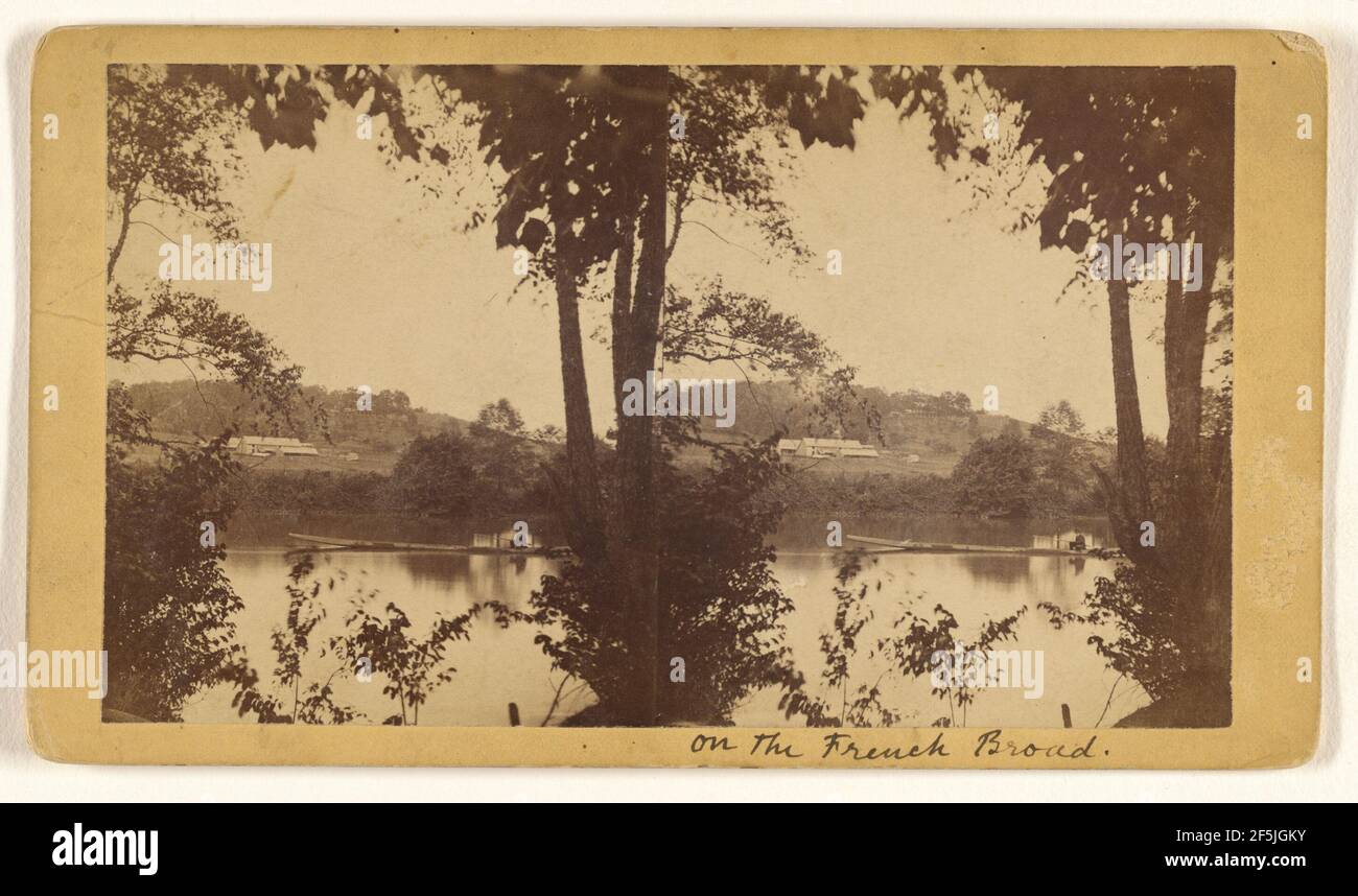 Schwimmend den French Broad River hinunter, in der Nähe von Asheville. North Carolina. Rufus Morgan (amerikanisch, aktiv 1870s) Stockfoto