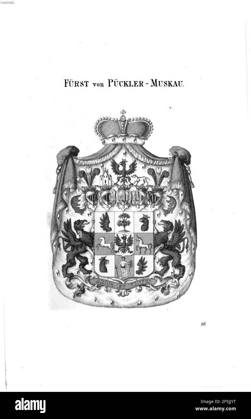 Pückler Muskau - Tyrus HA. Stockfoto