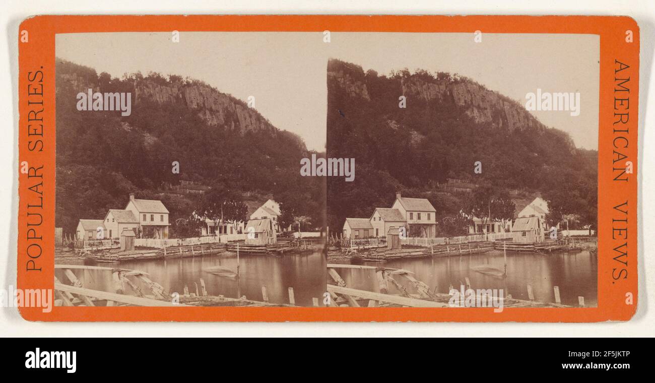 Die Palisades über Fort Lee. Hudson River. Edward und Henry T. Anthony & Co. (Amerikaner, gegründet 1862, fusioniert 1902) Stockfoto