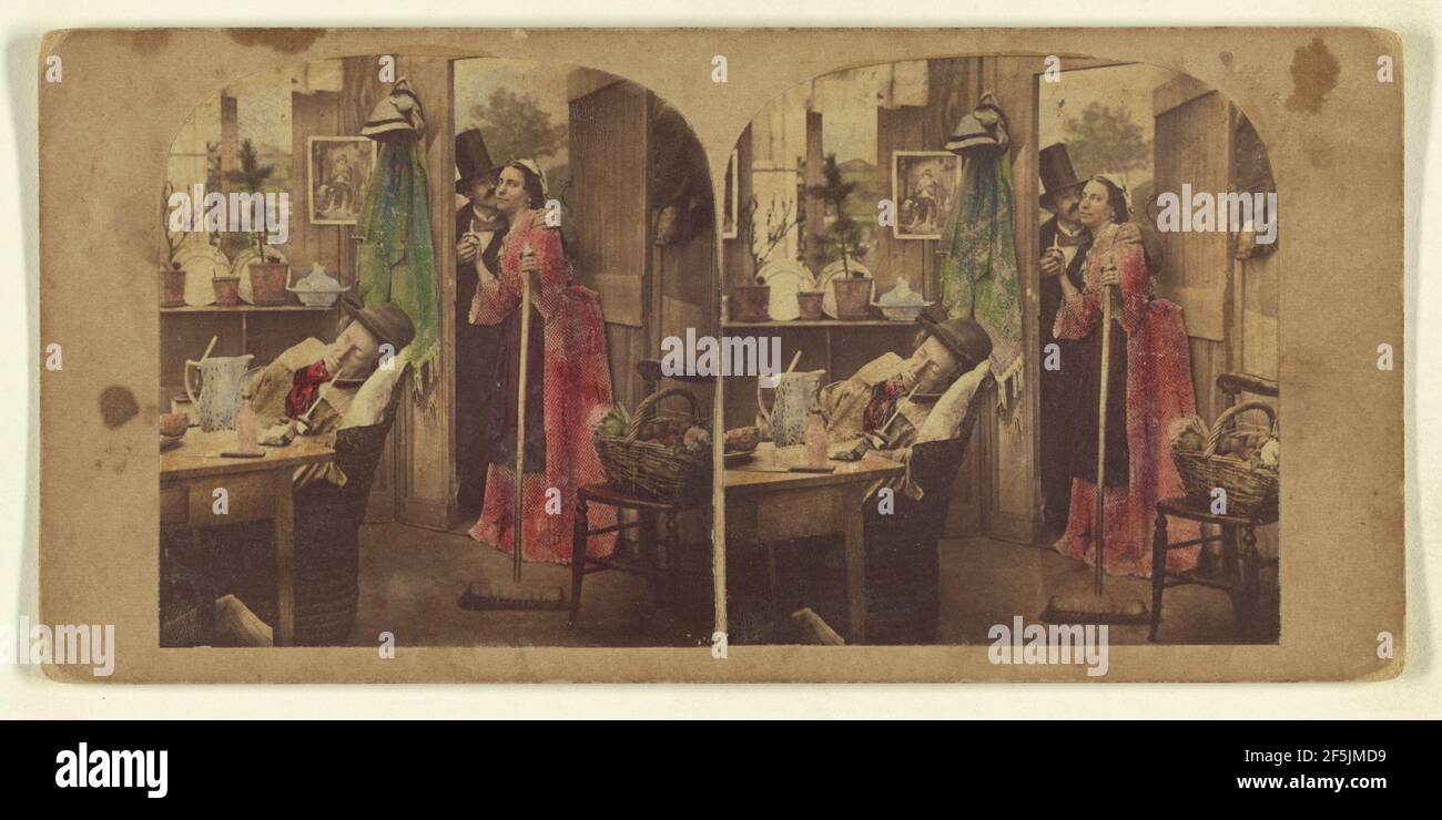 Was das Auge nicht sieht, trauert das Herz nicht.. Zurückzuführen auf London Stereoscopic Company (aktiv 1854 - 1890) Stockfoto