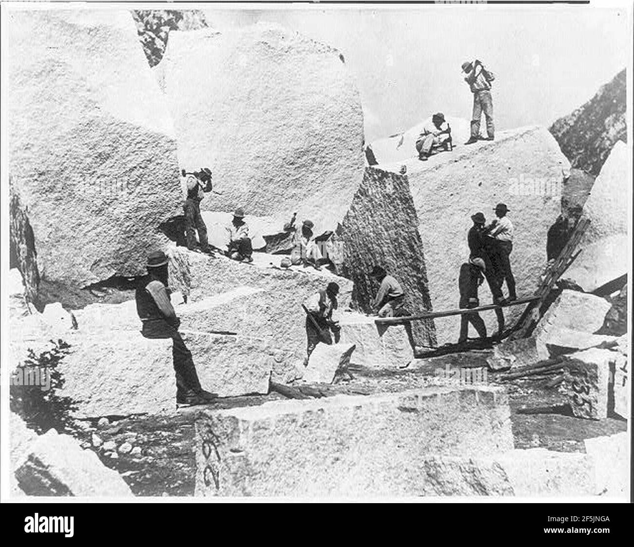 Gewinnung von Steinen und Erden Granit für die Salt Lake City, Mormon Temple Stockfoto