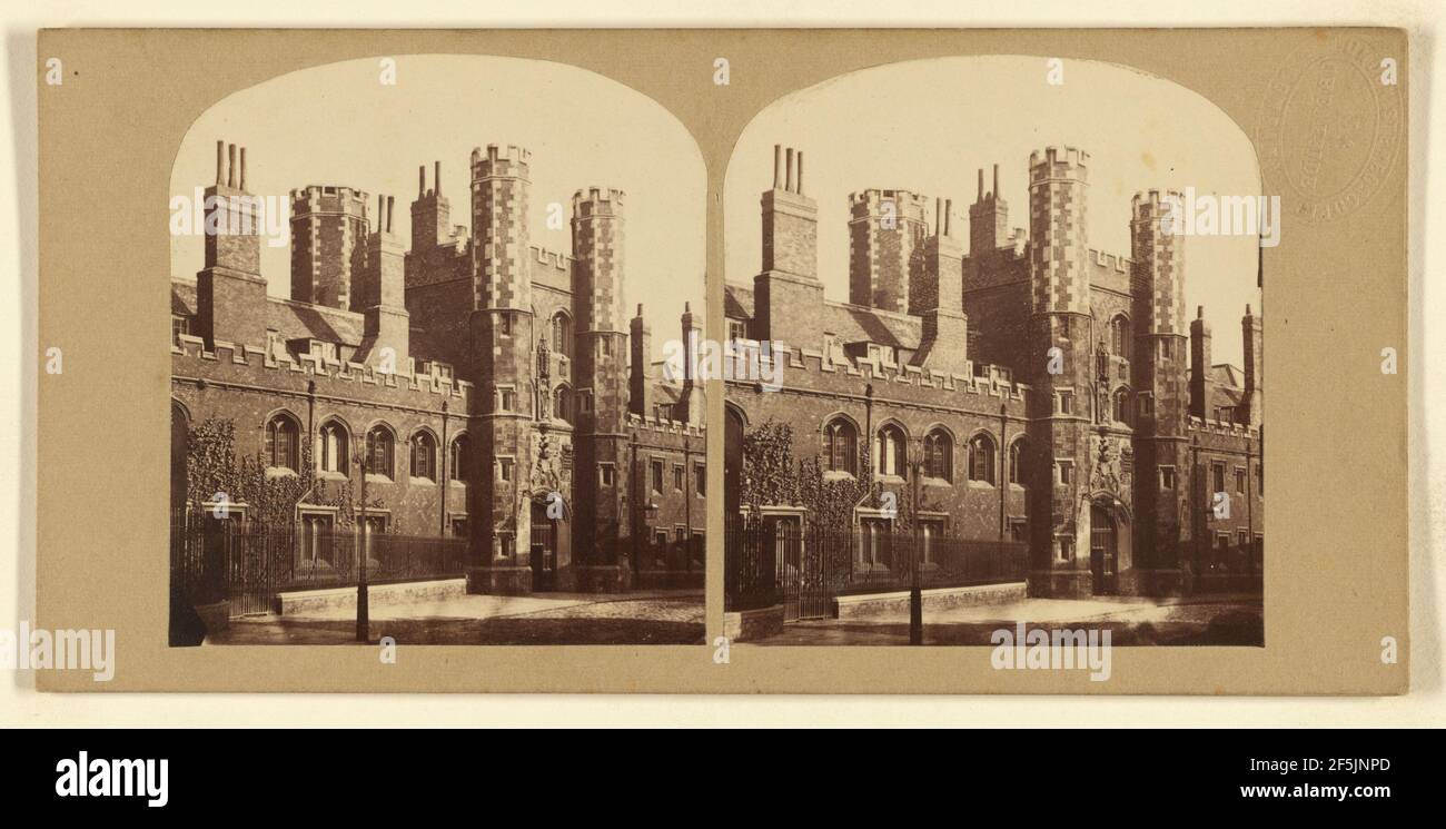 St. Jonh's College, Cambridge. Vordereingang... London Stereoscopic Company (aktiv 1854 - 1890) Stockfoto