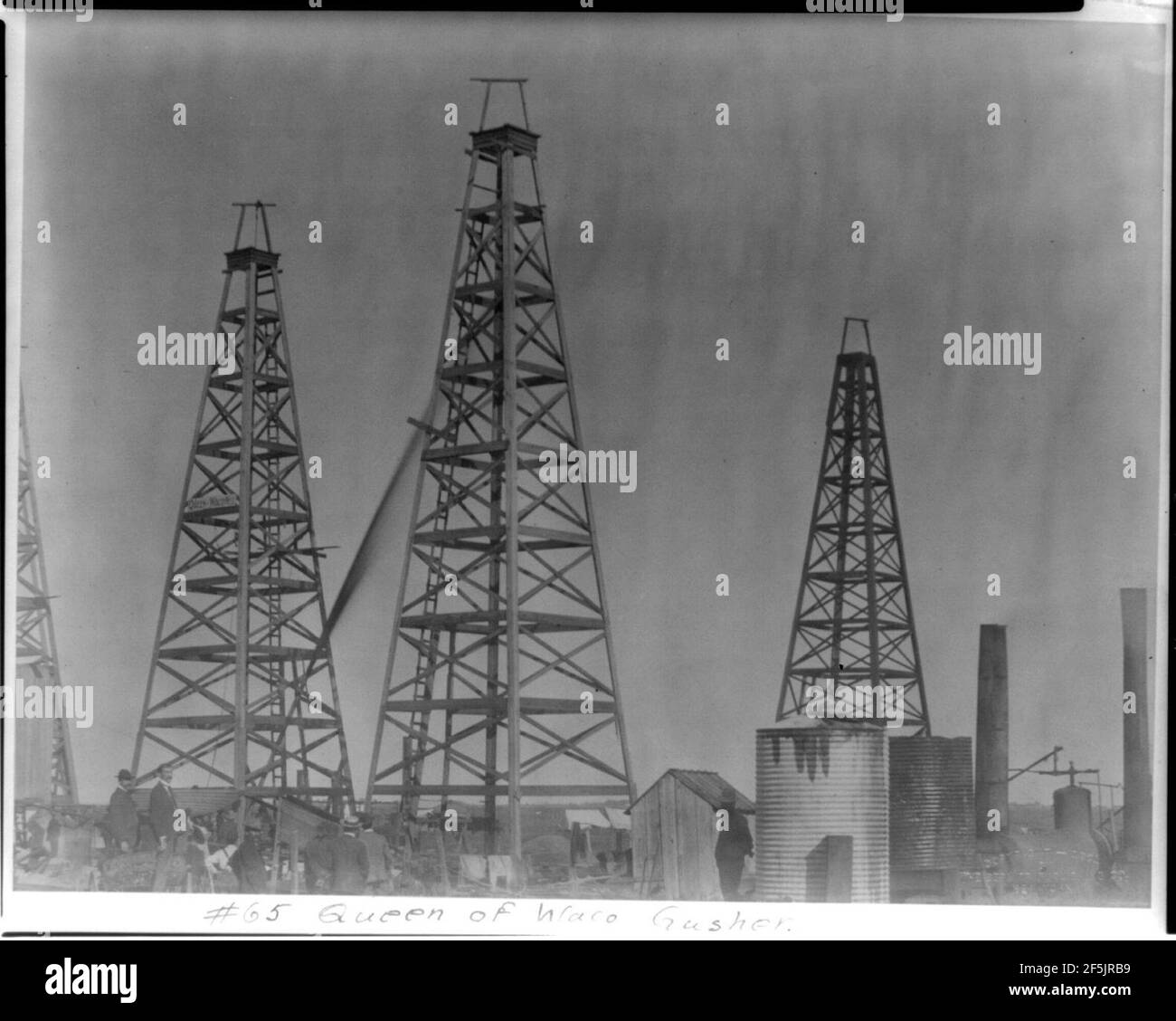 Königin von Waco Gusher (Spindletop, Beaumont, Port Arthur und Umgebung, Texas - Ölindustrie). Stockfoto