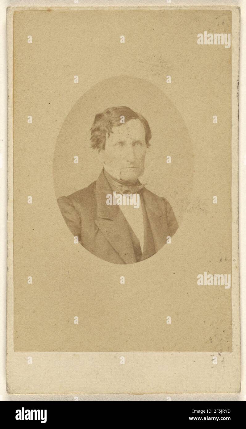 Unidentifizierter Mann, gedruckt im Vignette-Stil. James Earle McClees (amerikanisch, 1821 - 1887) Stockfoto