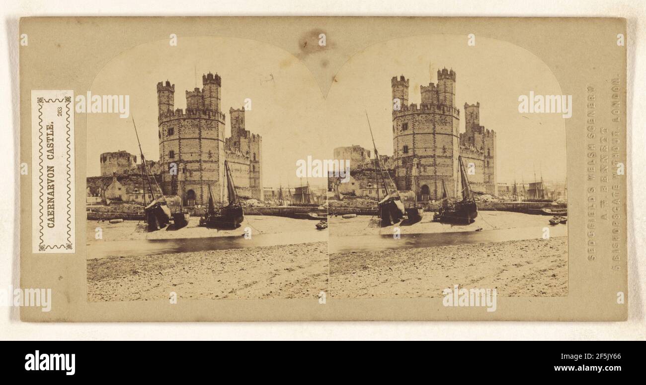 Caernarvon Castle.. W.R. Sedgfield (Englisch, 1826 - 1902) Stockfoto