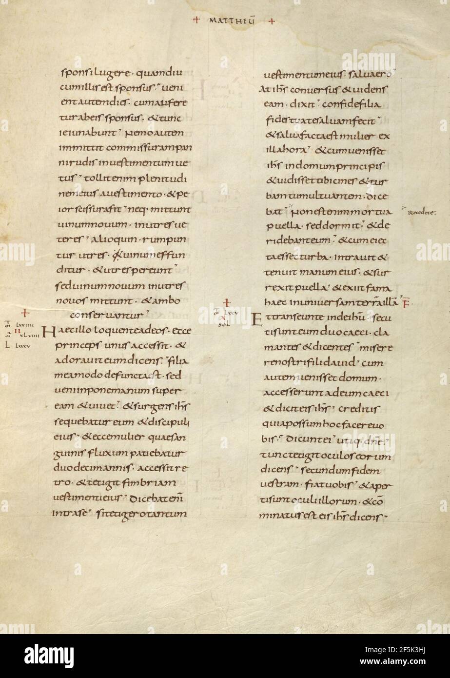 Textseite. Unbekannt Stockfoto