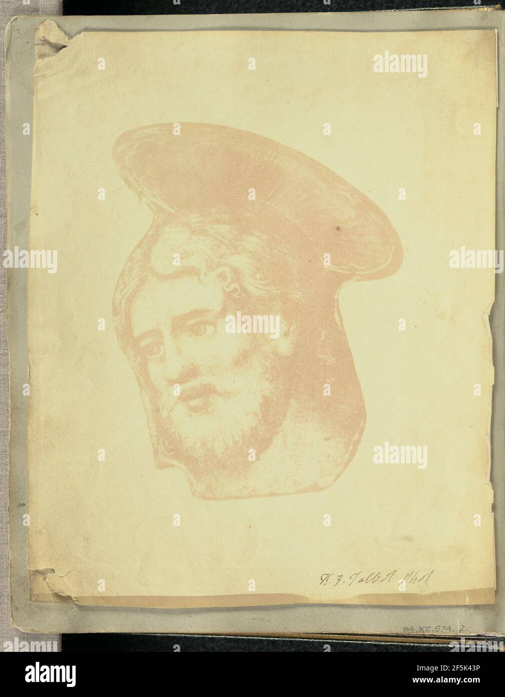 Kopf eines unbekannten Heiligen. William Henry Fox Talbot (Englisch, 1800 - 1877) Stockfoto