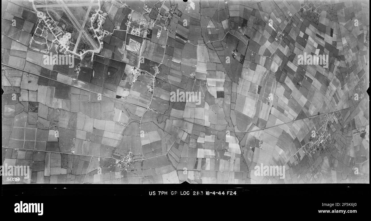RAF Langar – 18. April 1944. Stockfoto