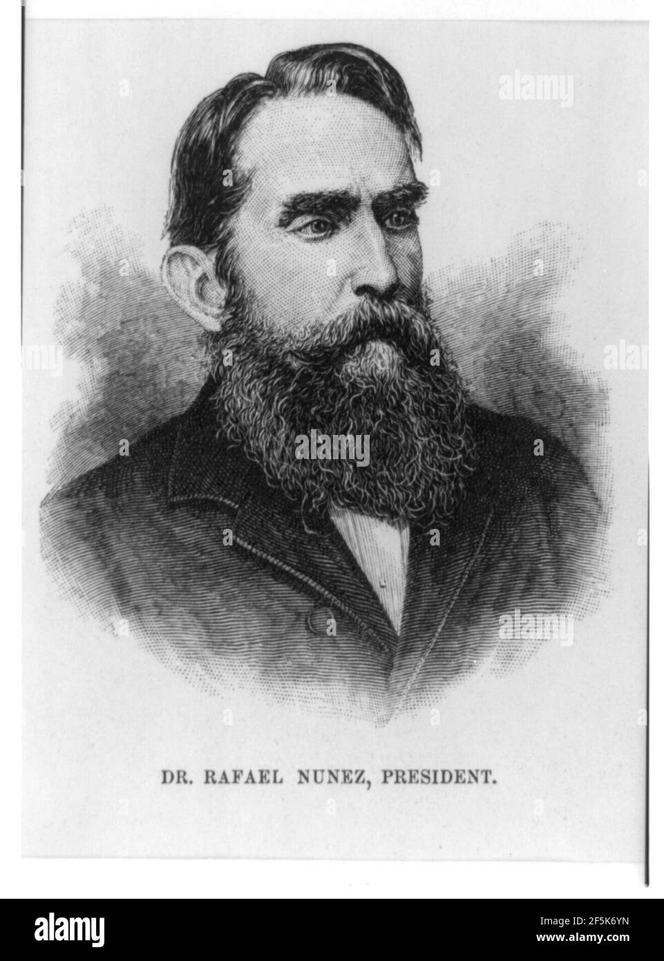 Rafael Nunez, 1825 - Stockfoto