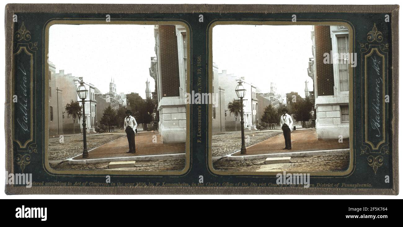 Kathedrale, Baltimore, Md. Langenheim Brothers Frederick and William Langenheim (Amerikaner, gegründet 1842, aufgelöst 1874) Stockfoto