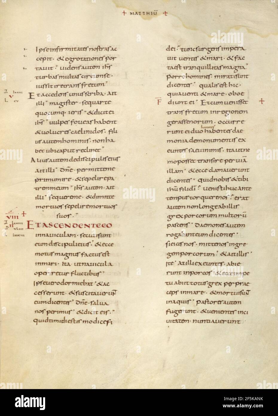 Textseite. Unbekannt Stockfoto